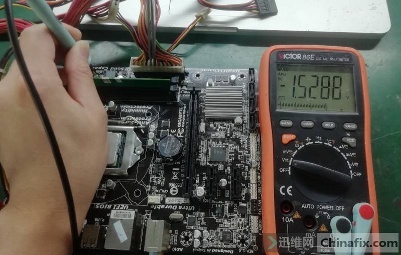 Gigabyte ga-h61m-d1 mainboard triggers power down repair