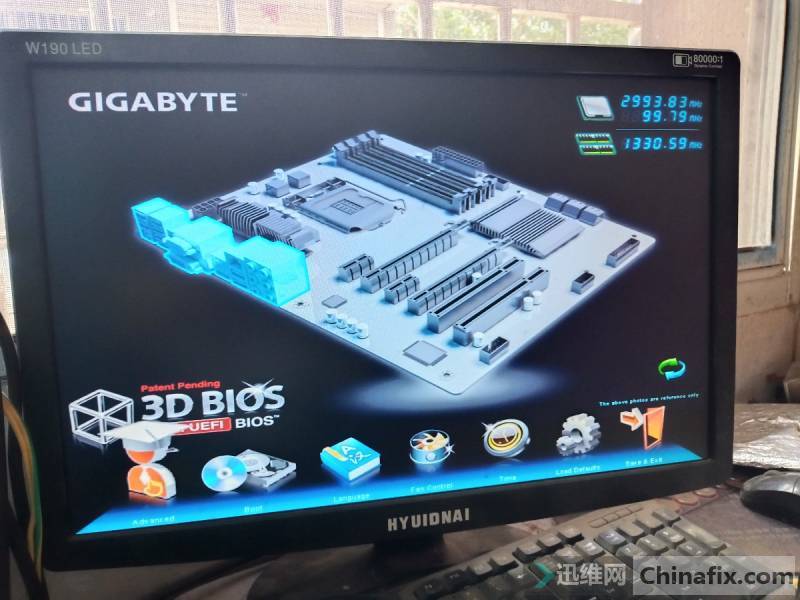 Gigabyte GA-H77-DS3H black screen repair